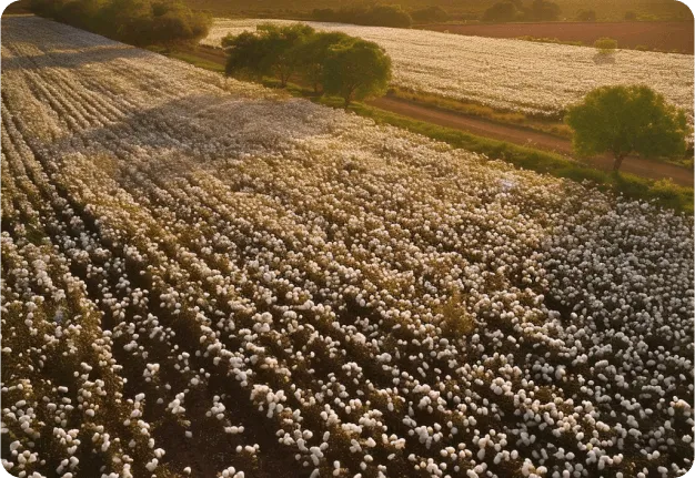 Parcela de algodón